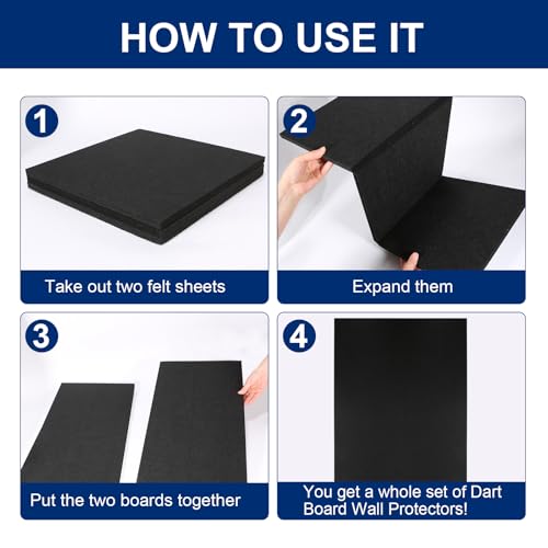 image for XUANZIKEMAO Dart Board Wall Protectors, 36