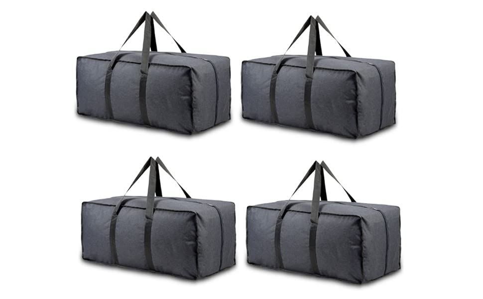 SHAVI BAGS 90 Litre Under-bed Storage,Heavy Duty Extra Large Storage Bag, with strong Handle,Moving Bag Tote, Clothes Organizer, Comforter, Bedroom closet, Dorm Room Essentials (Pack of 4, Grey) (B0BN3Z4JC8) Amazon Price History, Amazon Price Tracker