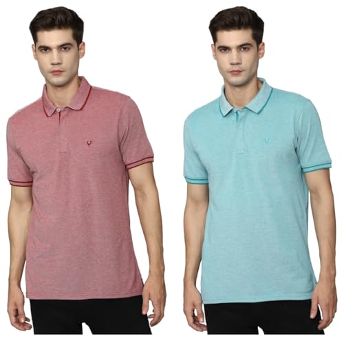 Image of Allen Solly Men's Cotton Regular Fit Polo T-Shirt