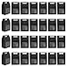 GOMAKERER 28 Pcs Paper Gift Bags, Black Gift Boxes Paper Bags with Transparent Window Reusable Bags for Mothers Day Wedding Party Anniversary Bridal Shower Housewarming