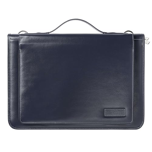 Blue Leather Laptop Messenger Case - Compatible with HP Spectre x360 16-aa0500na 16" 2 in 1 Laptop2