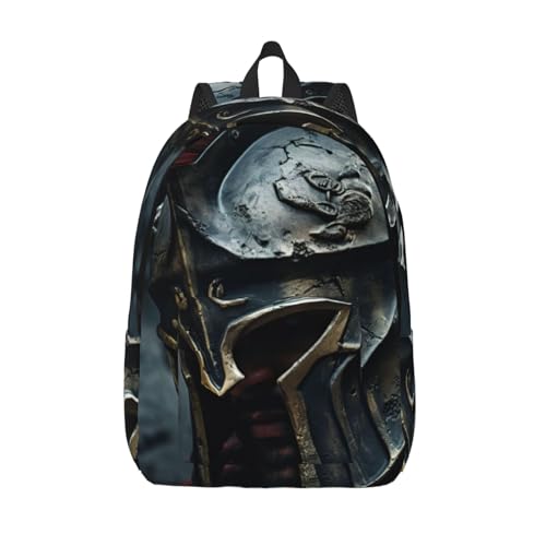 LGHDFYO Spartan Warrior - Mochilas para laptop con casco para mujeres y hombres, mochila de viaje con correas de hombro rugosas para el trabajo, viajes, Negro, S