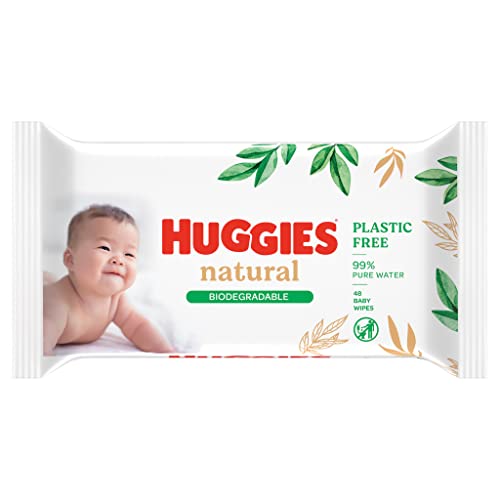 Huggies® Toallitas para bebés naturales biodegradables individuales 48 toallitas