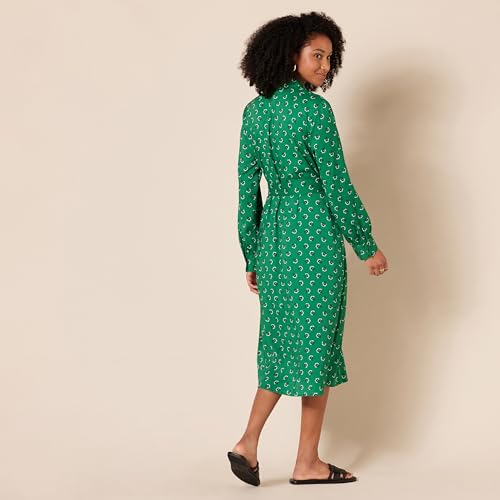 Amazon Essentials Women's Georgette Long Sleeve Midi Length Shirt Dress2