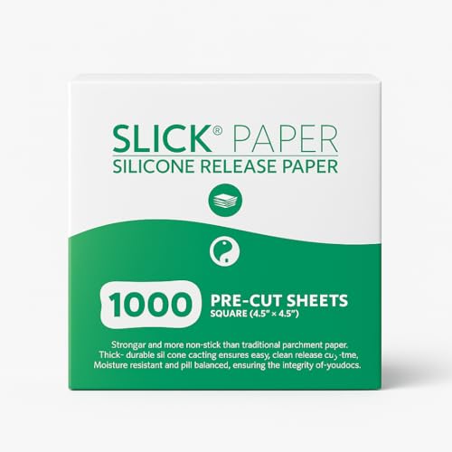 Oil Slick Slick Paper 1,000 Pre-Cut Silicone Release Paper Squares 4.5