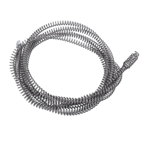 Cable destapacaños de acero manganeso con diseño de resorte, para desatascar fregaderos, baños y inodoros, diámetro 16 mm, 3 metros (9,8 pies) miniatura 4