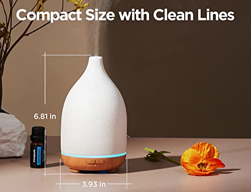 Innogear Oil Diffuser, 150Ml Handcrafted Ceramic Diffuser For Essential Oils Aromatherapy Diffuser Ultrasonic Cool Mist Humidifier With 2 Mist Modes Waterless Auto Off For Room Office, Ceramic White #TOP1