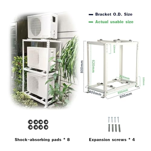 Soporte de CA mini dividido contra ruidos con base de absorción de impactos 2
