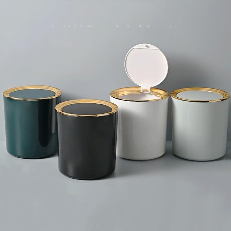 Mini cubo de basura de plastico para mesa de comedor familiar y despacho 6