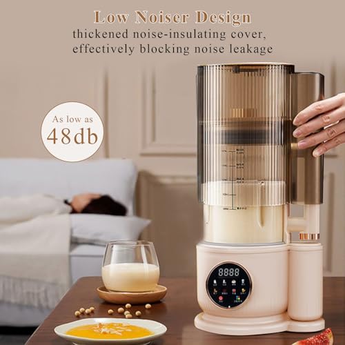 Automatic Nut Milk Maker Machine - 1500ml Plant-Based Milk & Juice Maker with Noise-Reducing Cover, Delay Start & Auto Clean Functionality - Image 4
