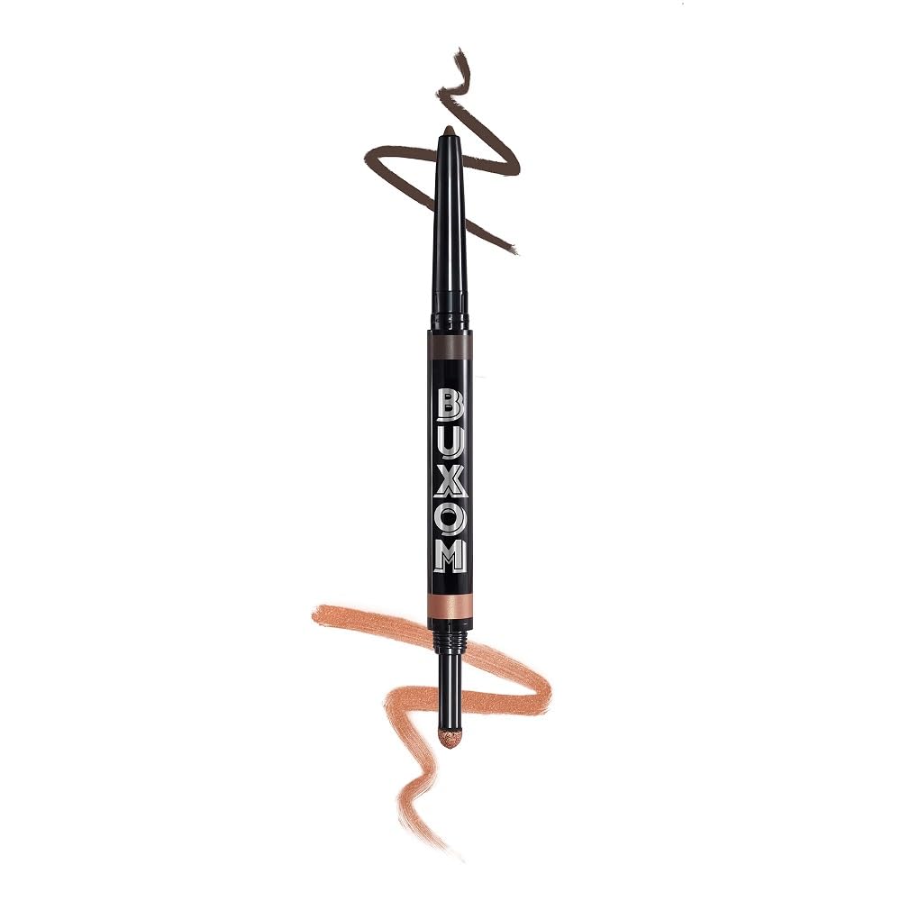 BUXOM Flip Side Dual-Ended Eyeliner & Shadow Duo, Waterline-Safe Liner & Crease-Proof Shadow, Longwear, Primer-Infused, Safe for Contact Lens Wearers, Clean Vegan Formula