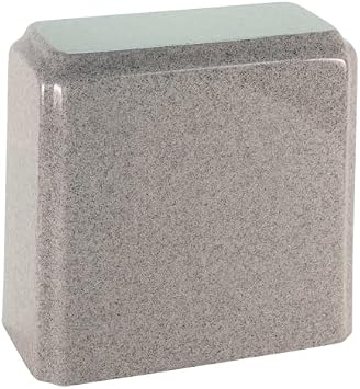 Misty Gray Cultured Marble Urn - Adult Size - Cremation Urns for Human Ashes - Ground Burial, Home Memorial and Funeral Cremation Urn