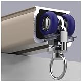 Binario per tenda resistente, montaggio a soffitto per tende pesanti, 2,6 mm di spessore extra e raccordi per porte e finestre a bovindo