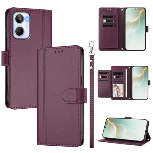 �X�}�z�P�[�X �Ή��@�� for Realme 10 4G �X�}�z�P�[�X�y�E�H���b�g�f�U�C�� �f���A���J�[�h�X���b�g �L���b�V�� �t���b�v���X�^���h �����h�~�zViolet