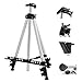 66 Inch Reinforced Display Artist Easel Stand, Metal Tripod Art Easels Adjustable Easel for Painting Canvas Height from 21 to 66 Inches for Tabletop Easel, Floor Painting, Displaying & Drawing, 2 Pack