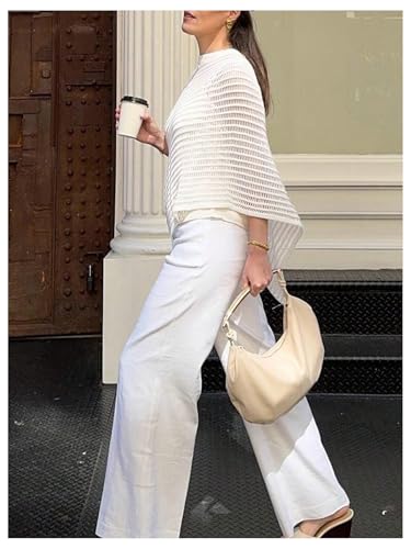 SHENHE Women's Crochet Poncho Top Sheer Hollow Out Shawl Lightweight Sweater Shrug3