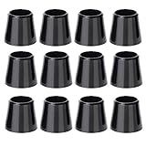SummerHouse 12 Pieces Solid Black Flat Golf Iron Ferrules for Tapered 0.355 Shaft and 0.370 Shaft 0.500/0.750/1.000 Height Optional