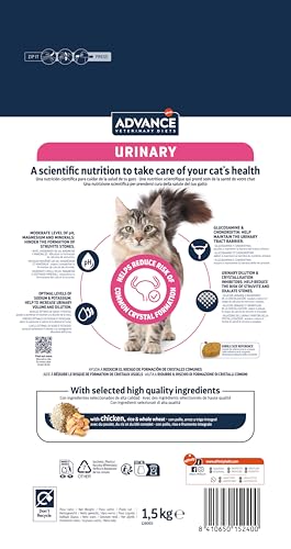 ADVANCE Urinary Trockenfutter Katze, 1-er Pack (1 x 1.5 kg)