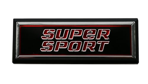 Image of 1pc New Super Sport Dash Emblem 3D Badge Replacement for 81-87 El Camino 83-88 Monte Carlo SS (Chrome Red)