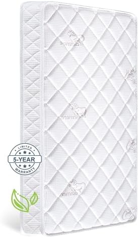 Letmxiu Premium Crib & Toddler Mattress,100% Knitted Fabric, Premium Fleece Surface-Hypoallergenic, 5" Thick Firm Soft Crib Mattress, Non-Toxic - Fits Standard Cribs & Toddler Beds