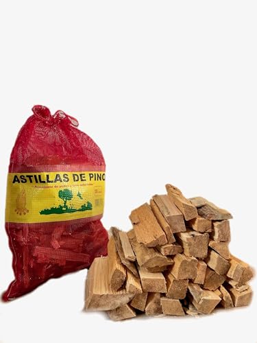 Astillas de Encendido de Pino Ecológico. Apto para barbacoas, chimeneas y Estufas. 6 kg. de Astillas de Encendido OAK BARBECUE