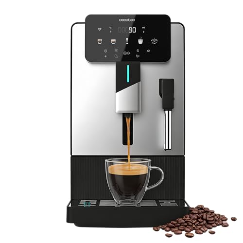 Cecotec Macchina da Caffè Superautomatica Compatta con Montalatte Cremmaet Steam Latte Art Elite. 19 bar, Thermoblock, Macinacaffè Conico, Serbatoio Acqua 1,1L, Pulizia Automatica