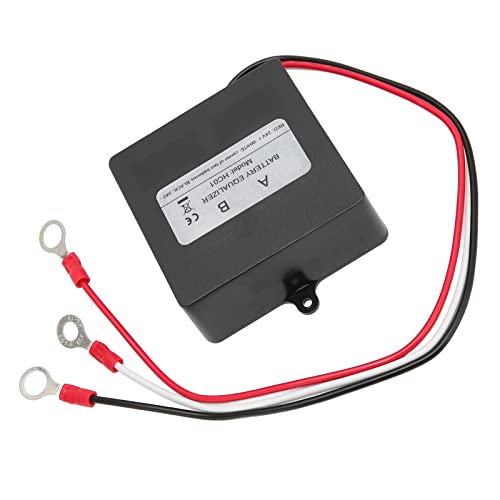 Ecualizador de baterías 12 V y 24 V para sistemas solares, con indicador LED digital, compatible con paquetes de 2 baterías de 12 V, carcasa de ABS miniatura 7