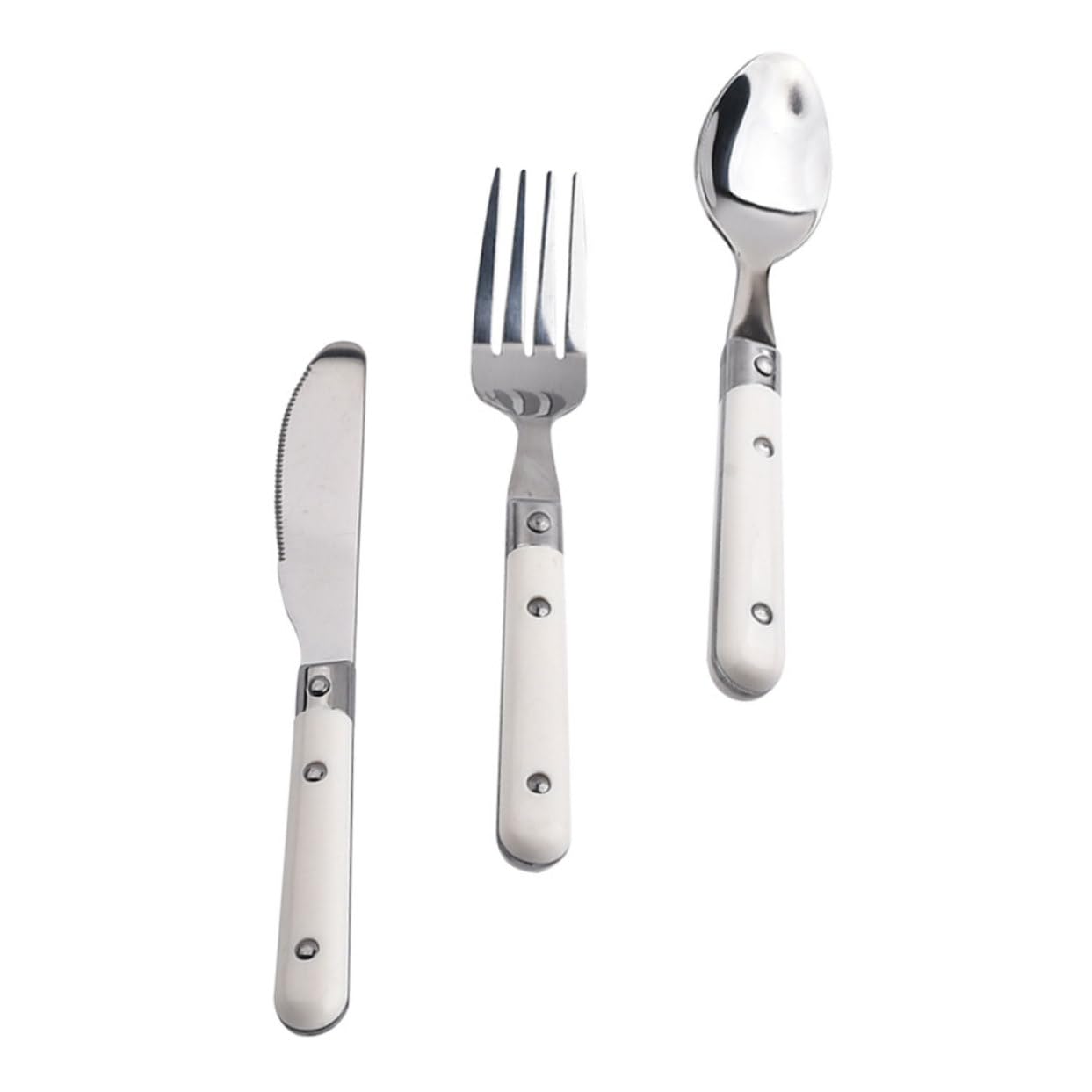 BESPORTBLE Kids Fork Spoon Cutter Set Stainless Steel Tableware Home Cutlery Safe Easy for Children Perfect Present