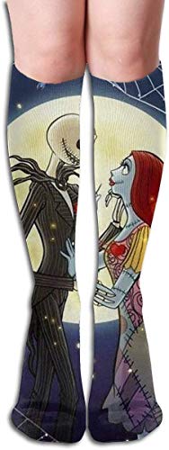 NHUXAYH Calcetines hasta la rodilla Jack y Sally enamorados Pesadilla antes de...