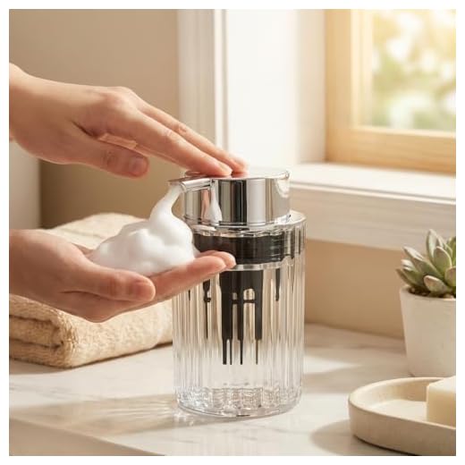Clear Foaming Hand Soap Dispenser Refillable Pump Bottle Delicate Foam Container for Kitchen Bathroom Shampoo Dish Soap Essential Oil