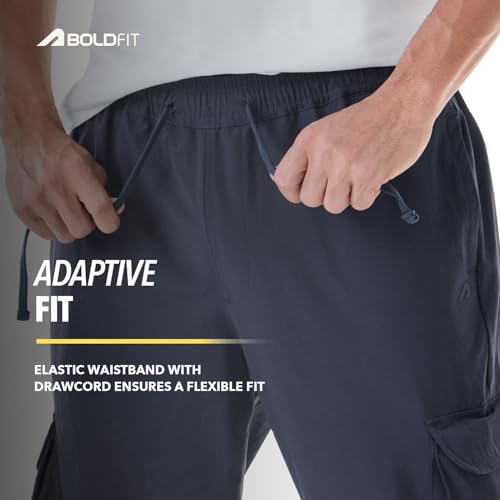 Image of Boldfit Cargo Pants for Men- Versatile Gym Track Pants for Man, Durable & Stylish with Multiple Pockets and Adjustable Fit for Everyday Joggers for Men & Outdoor Wear