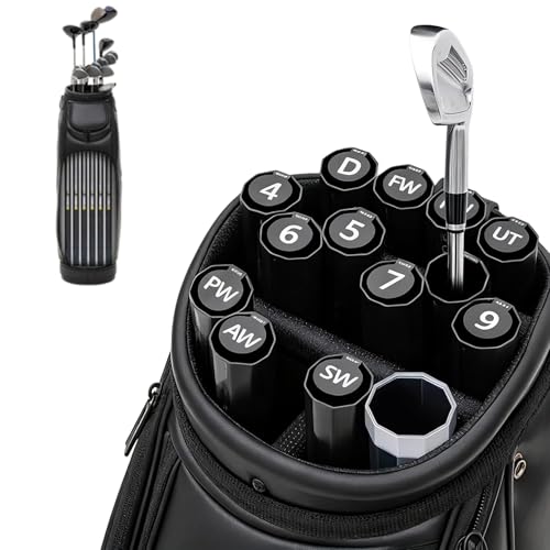 WGFOV 14-Pack Black Plastic Golf Club Storage Tube - Comes with a Numbered Label Each Club is Clearly identifiable