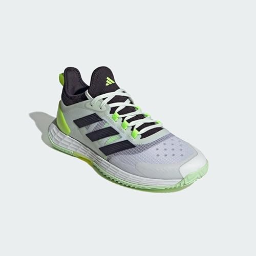 adidas Adidas Men's Adizero Ubersonic 4.1, White/Aurora Black/Lucid Lemon, 10.5