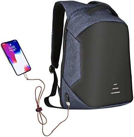 Wonder Anti theft slim knapsack, headphone & usb charging port, softback for comfortable travel. Unisex, rainproof backpack,fits 15.6 inch laptop(Blue)