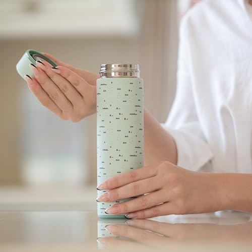 KikkaBoo Thermoskanne Baby Unterwegs SAVANNA, 500 ml Edelstahl, Lekfrei mit Teesieb, Für Heiße und Kalte Getränke… – Ansicht 3