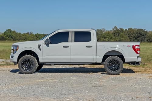 Image of Rough Country Mud Flap Delete for Ford F-150 (2021-2025) - Heavy-Duty Tri-Blend ABS, Easy Install, Includes Rear Deletes