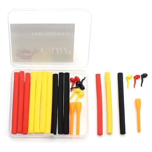 Fishing Zig Rig Foam, Zig Rigs for Carp Fishing Multi Kit Aligners Pop Up Carp Terminal Tackle Aligna Bait Line Chod Hooks Sticks Rigs Tool