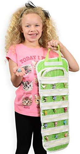 EASYVIEW Toy Organizer Legos Minifigures Compatible Shopkin Shopkins Compatible Storage Case (Green)