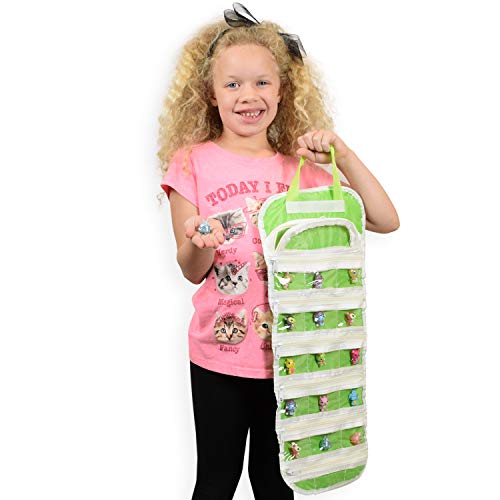 Easyview Toy Organizer Legos Minifigures Compatible Shopkin Shopkins Compatible Storage Case (Green) #TOP2