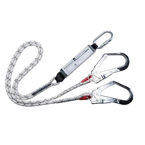 Lanière double avec absorbeur de choc Portwest FP55WHR Blanc