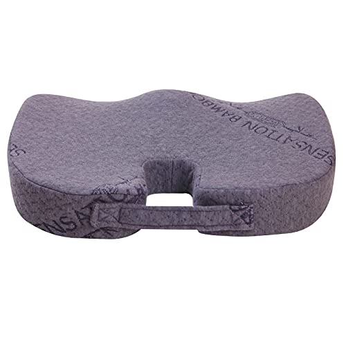 Herzberg HG8040 HG8040-Cuscino in Memory Foam, ergonomico, Taglio a U e Postura Sana, Sostegno Perfetto per Il Recupero