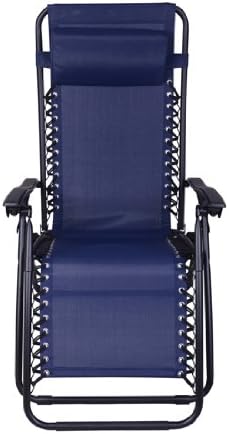 Outsunny Zero Gravity Recliner Lounge Patio Pool Chair - 2 Pack - Blue