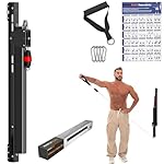 Cable Machine Home Gym, Wall-Mount Workout Equipment with Adjustable Resistance, Compact Fitness Equipment for Full Body Strength Training, Exercise Equipment with Smooth Pulley System