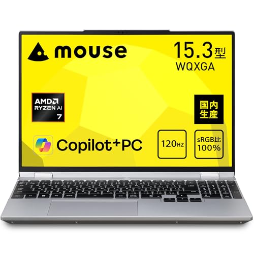 mouse yCopilot+PCΉ / 3N[J[ۏ؁z m[gp\R mouse B5 (Ryzen Al 7 350 Radeon 860M 32GB  1TB SSD 15.3C` WQXGA Windows 11 Office 