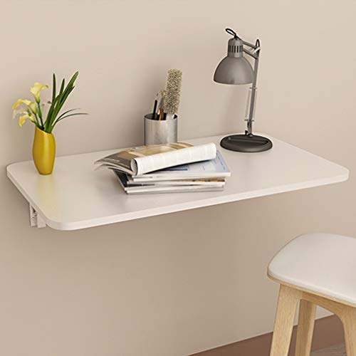 Tavolo Pieghevole a Parete con Accessori per Piccoli Appartamenti, Cucina, Sala da Pranzo, banco da Lavoro, scrivania consolle Invisibile per Computer, Design salvaspazio, 90x30 cm/35x12 pol