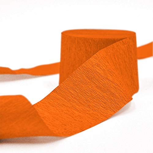 Image of 8 Rolls Orange Crepe Paper Streamers, Wedding Birthday Baby Shower Halloween Party Decoration, Fall Thanksgiving Party Rainbow DIY Supplies, Living Room Bedroom Decor