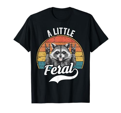 A Little Feral Raccoon Meme Funny Feral Summer Kids Men T-Shirt