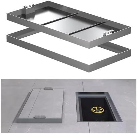 Plaque de recouvrement d'inspection en inox à poignée dissimulée