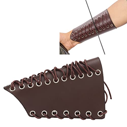 WOOXGEHM Archery Arm Guard, Skin Friendly, Comfortable, Breathable Leather Arm Guard, Asjustable Archery Armband, Arm Protection Tools for Archery