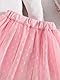 Fnaobai Kleinkind Baby Mädchen Röcke Outfit Frühling Herbst Kinder Kleidung Liebe Herz Langarm Rippstrick Tops Mesh Tutu Rock Set, Rosa, 9-12 Monate